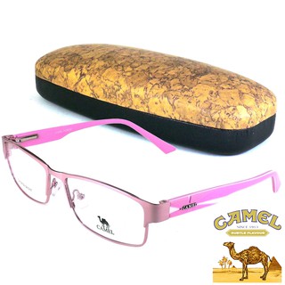 CAMEL แว่นตา รุ่น CA-12739 สีชมพู กรอบเต็ม ขาสปริง วัสดุ สแตนเลส สตีล (สำหรับตัดเลนส์) กรอบแว่นตา Eyeglasses