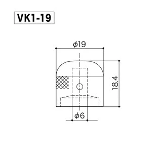 Gotoh Dome Knob VK1-19 ปุ่มโวลุ่มเหล็ก Made in Japan (1 Knob)