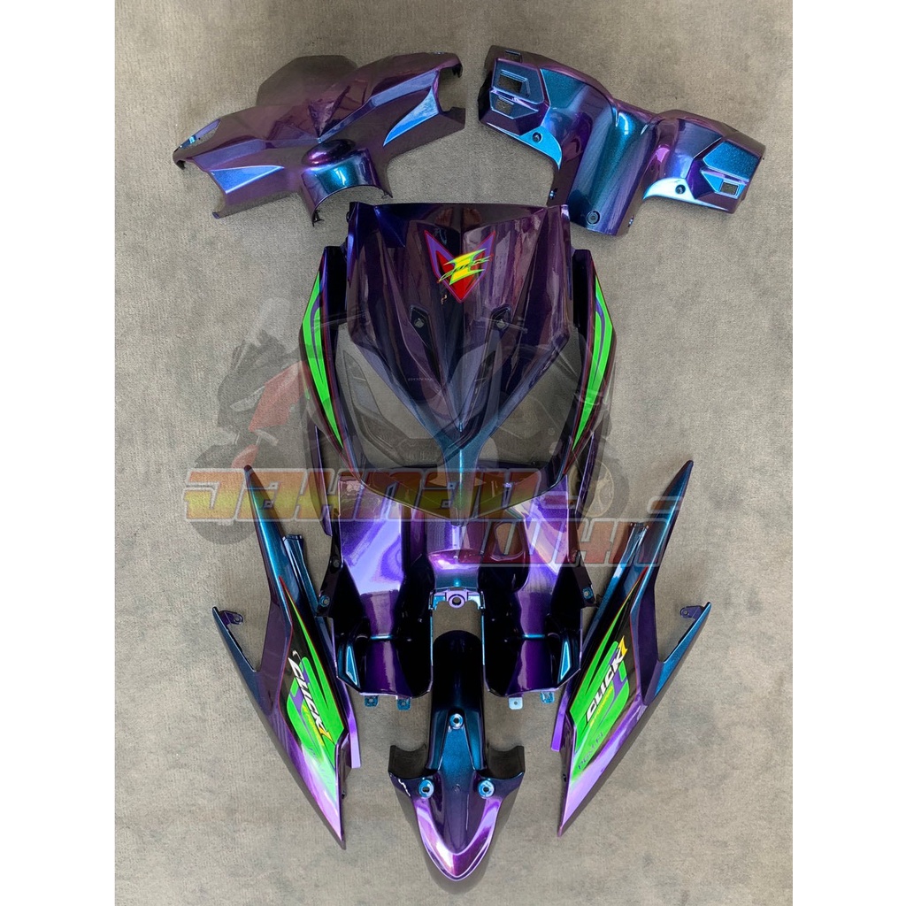 ชุดสี Honda Click110i คลิก110i สีม่วงเอฟเฟค งานเทียม ทำสีระบบ 2K