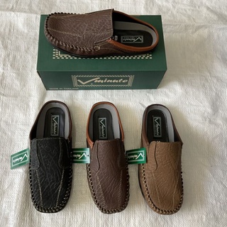 รองเท้าคัทชูผู้ชายแนวMoccasin(มอคคาซิน)เปิดส้นลายช้าง รหัส 859