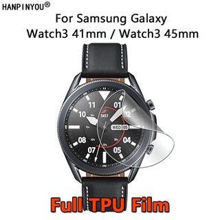 ฟิล์มกันรอยหน้าจอ Tpu กันรอยขีดข่วนสําหรับ Samsung Galaxy Watch3 4 Watch3 41 มม. 45 มม. / 40 มม. 44 มม. / คลาสสิก 42 มม. 46 มม. 1/3/5/10 ชิ้น