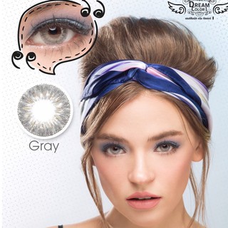 Mishio Gray (1) บิ๊กอาย สีเทา ทรีโทน ตาฝรั่ง โทนฝรั่ง สวยเปรี้ยว ฉ่ำๆ  💜 Dream Color1 Contact Lens Bigeyes คอนแทคเลนส์