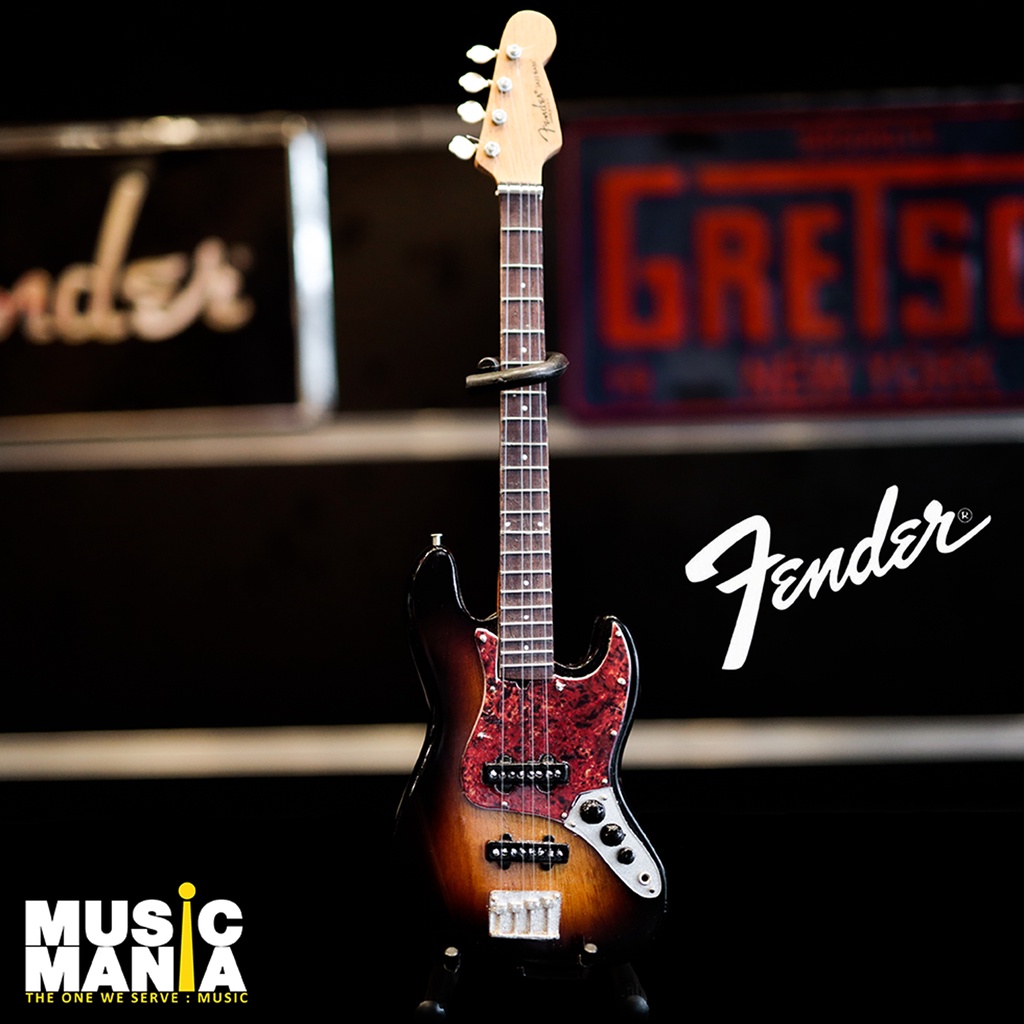 โมเดลกีต้าร์เบส Fender Sunburst Jazz Bass Miniature Guitar Replica - Officially Licensed นำเข้าจากอเมริกาแท้ 100 %