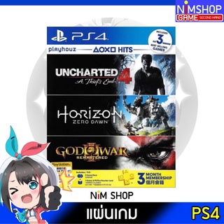 (มือ2) PS4 : Uncharted 4 + Horizon แผ่นเกม มือสอง สภาพดี