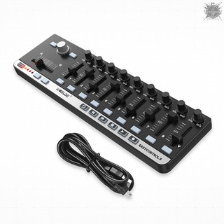 to worlde เครื่องควบคุมการใช้งานง่ายแบบพกพาขนาดเล็ก usb 9 slim - line midi controller