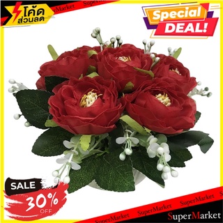 แจกันดอกคามิเลียเซรามิค WACH 21 สีแดง ต้นไม้ประดิษฐ์ ARTIFICIAL FLOWER CAMELLIA IN CERAMIC POT WACH 21 RED อุปกรณ์ตกแต่ง