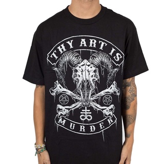 ขายดี! [พร้อมส่ง] เสื้อยืดแขนสั้นลําลอง ผ้าฝ้าย 100% พิมพ์ลายหัวกะโหลก Thy Art Is Murder Baphomet พลัสไซซ์ สําหรับผ