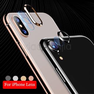 กระจกกันรอยเลนส์กล้อง พร้อมแหวนครอบ For iPhone 6 6s 7 8 Plus X XS Max XR