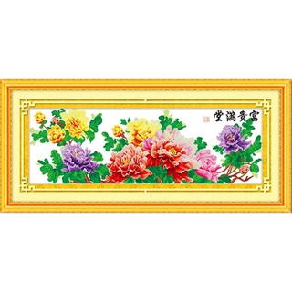 ชุดปักครอสติช ลายช่อโบตั๋น ขนาด 113*44 ซม.