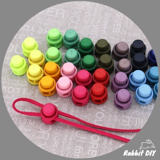 สต็อปเปอร์ พลาสติก ตัวล็อคเชือก ขนาด 1.4 ซม. มีหลายสี (แพ็กสีล้วน 4 ชิ้น)