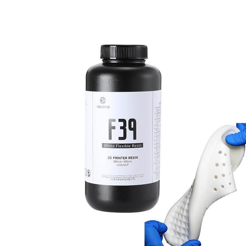 น้ำเรซิ่นพรีเมี่ยมยี่ห้อ Resione ชนิด Flexible รุ่น F39 สีขาว ยืดตัวสูง ทนต่อการฉีดขาด และ ผิวสัมผัสคล้ายยาง1ลิตร