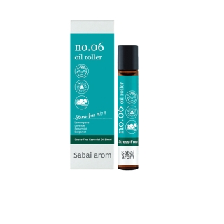 SabaiArom NO.6 Stress Away Essential Oils Spot Roller สบายอารมณ์ ลูกกลิ้งน้ำมันหอมระเหย เพื่อผ่อนคลายความเครียด