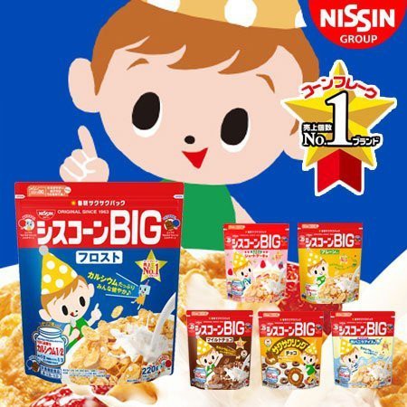 Nissin Cisco Siscorn BIG Frost (130-220g) Serial นิสชิน อาหารเช้า ซีเรียล คอร์นเฟลกส์ จากญี่ปุ่น ถุงใหญ่ nissin granola