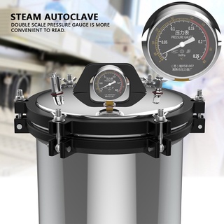[เครื่องนึ่งฆ่าเชื้อด้วยไอน้ำ] 18L Au Plug 220V อุปกรณ์นึ่งสแตนเลสทําความร้อนแบบ Dual