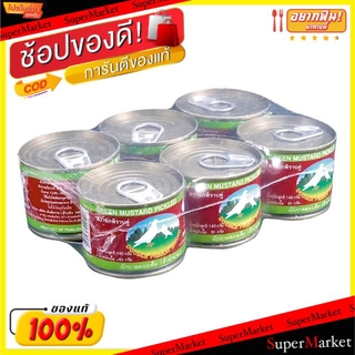 พิเศษที่สุด✅ ผักกาดดอง ตรานกพิราบคู่ ขนาด 140กรัม ยกแพ็ค 6กระป๋อง ฝาดึง ฮั่วน่ำฉ่าย GREEN MASTARD PICKLED อาหารกระป๋อง อ