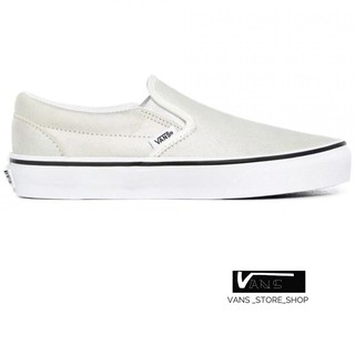 VANS SLIP ON PRISM METALLIC BLANC DE BLANC SNEAKERS สินค้ามีประกันแท้