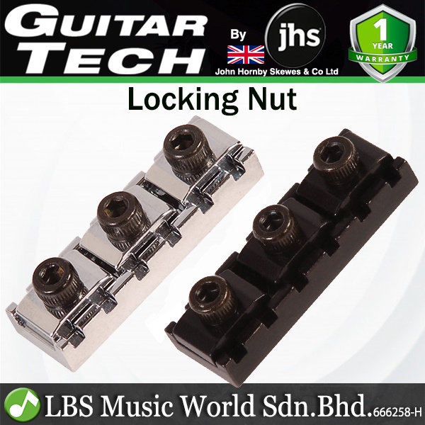 Guitar Tech Locking Nut พร้อมกุญแจอัลเลนสําหรับกีตาร์ไฟฟ้า (GT529 GT530)