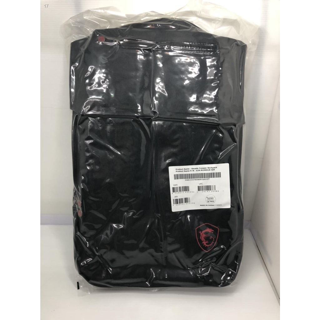 ™✿กระเป๋าBACKPACKสำหรับ NOTEBOOK BAG รุ่น MSI Stealth Trooper Backpack ( G34-N1XXX18-SI9)สินค้าแพ็คซีลในถุงสุญญากาศของให