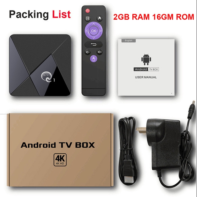 MINI Q1 Smart TV BOX Android 10.1 Youtube 2GB 16GB Rockchip RK3328 Quad ...