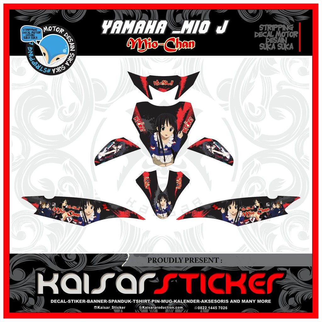 สติ๊กเกอร์รูปลอก Mio J Decal Mio J สติกเกอร์ Mio J Striping Mio J Decal Mio J อะนิเมะ Full Body