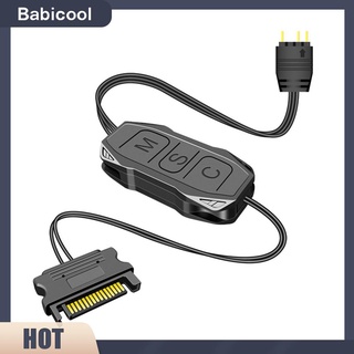 (Babicool) Coolmoon Ar-1 5V 3 Pin To Sata Argb สายเคเบิ้ลควบคุมสําหรับพัดลมระบายความร้อน Pc