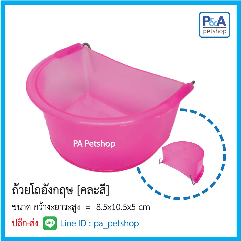 ถ้วยน้ำนก_ทรงครึ่งวงกลม(คละสี) / 1ใบ