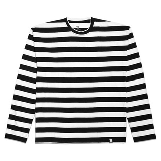 TZ STRIPE OVERSIZED L/S TEE BLACK/WHITE 1