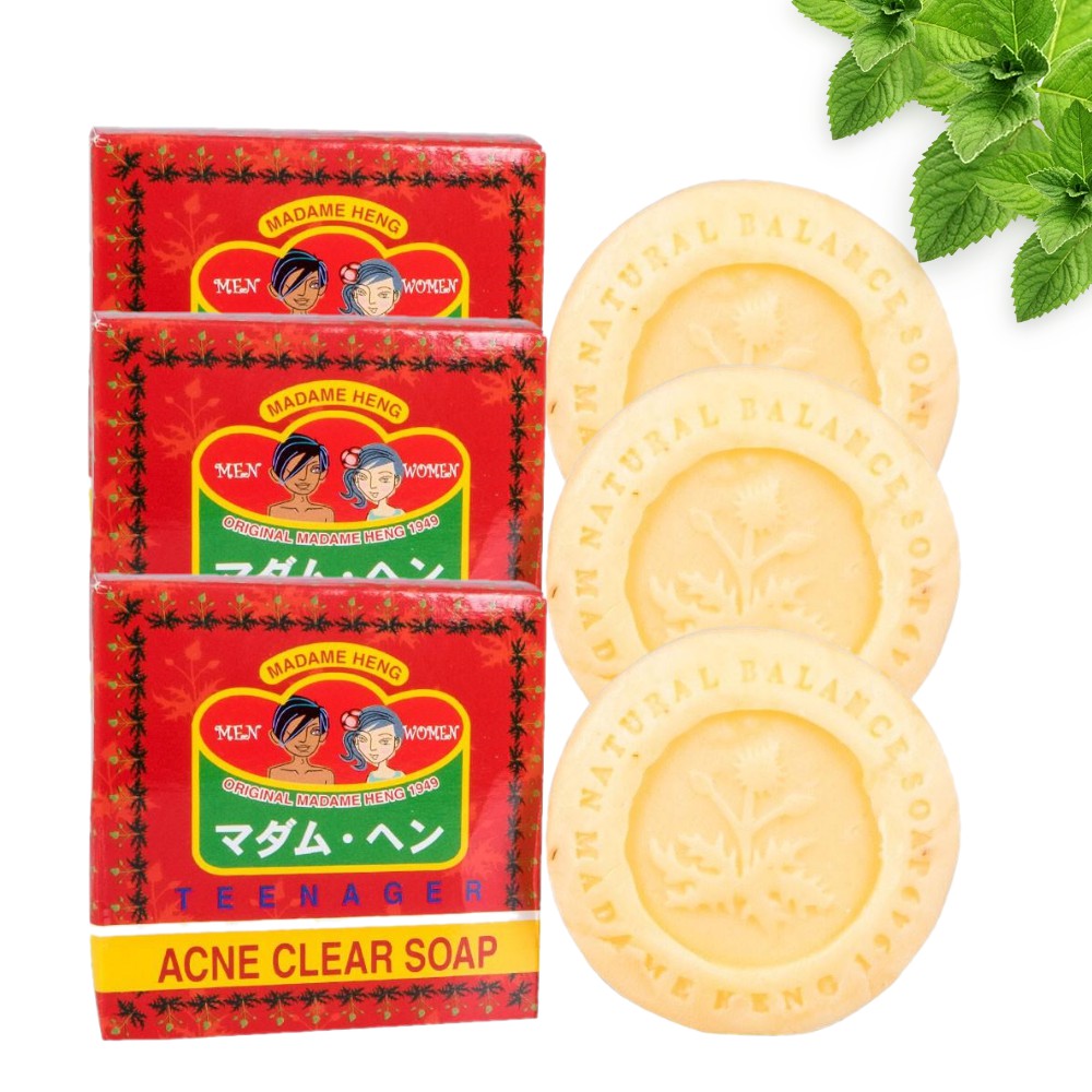 มาดามเฮง สบู่สิว แอคเน่ สูตรต้นตำรับ  Acne clear soap Madame Heng 150 g.