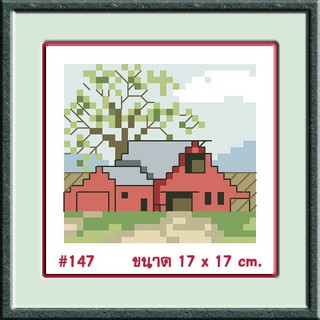 ไอแอมครอสติช iamcrossstitch DIY รหัสTmini-147 17x17 cm. ชุดอุปกรณ์งานฝีมือปักครอสติชครบชุด