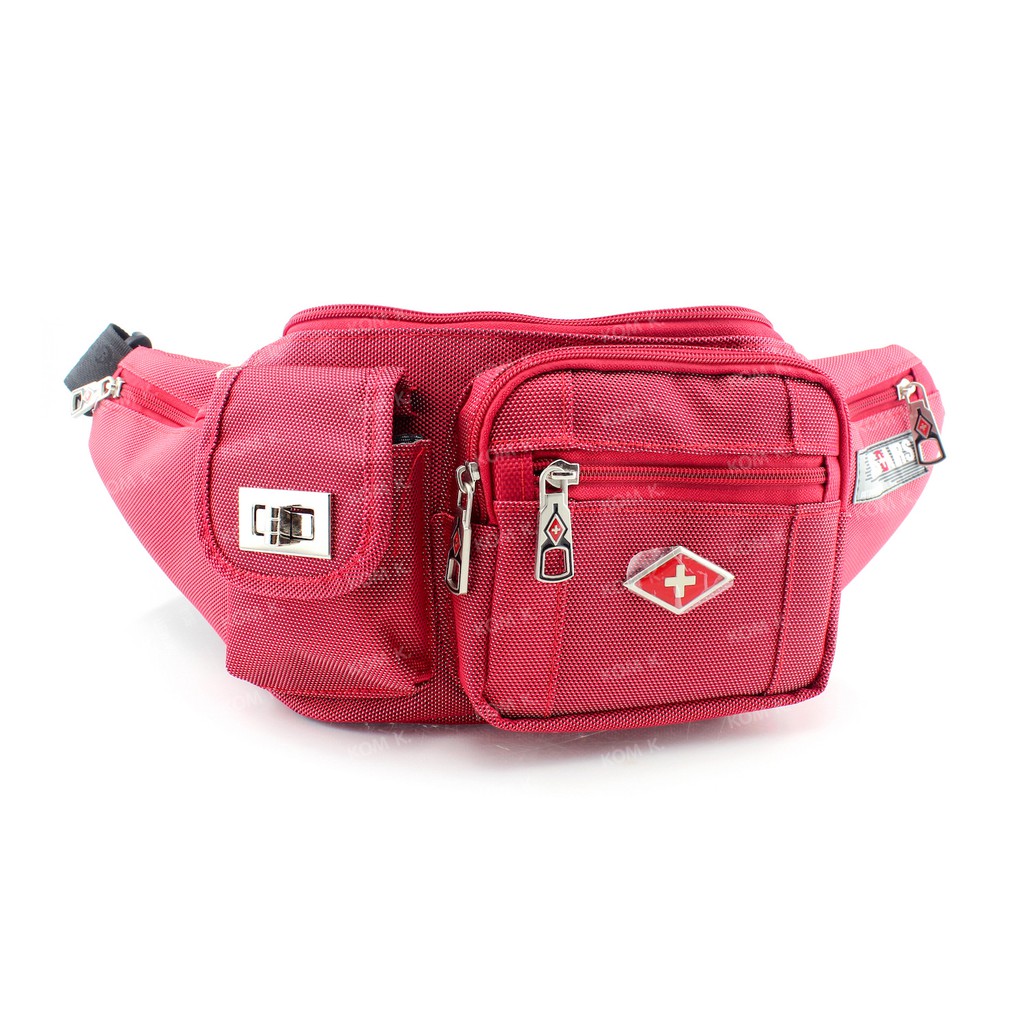 Chom888shop SwissAirsกระเป๋าคาดเอว/คาดอกรุ่นKS-514/Redของแท้ 100%(Warranty leafletถูกต้องตามกฎหมาย) 