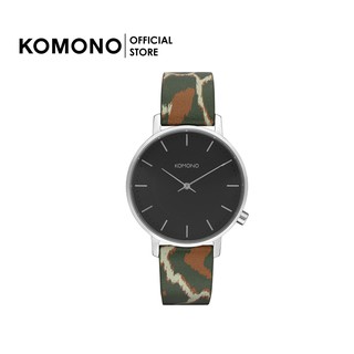 นาฬิกา KOMONO Watch Harlow Animal Green ผู้หญิง สายหนัง ลายทหาร