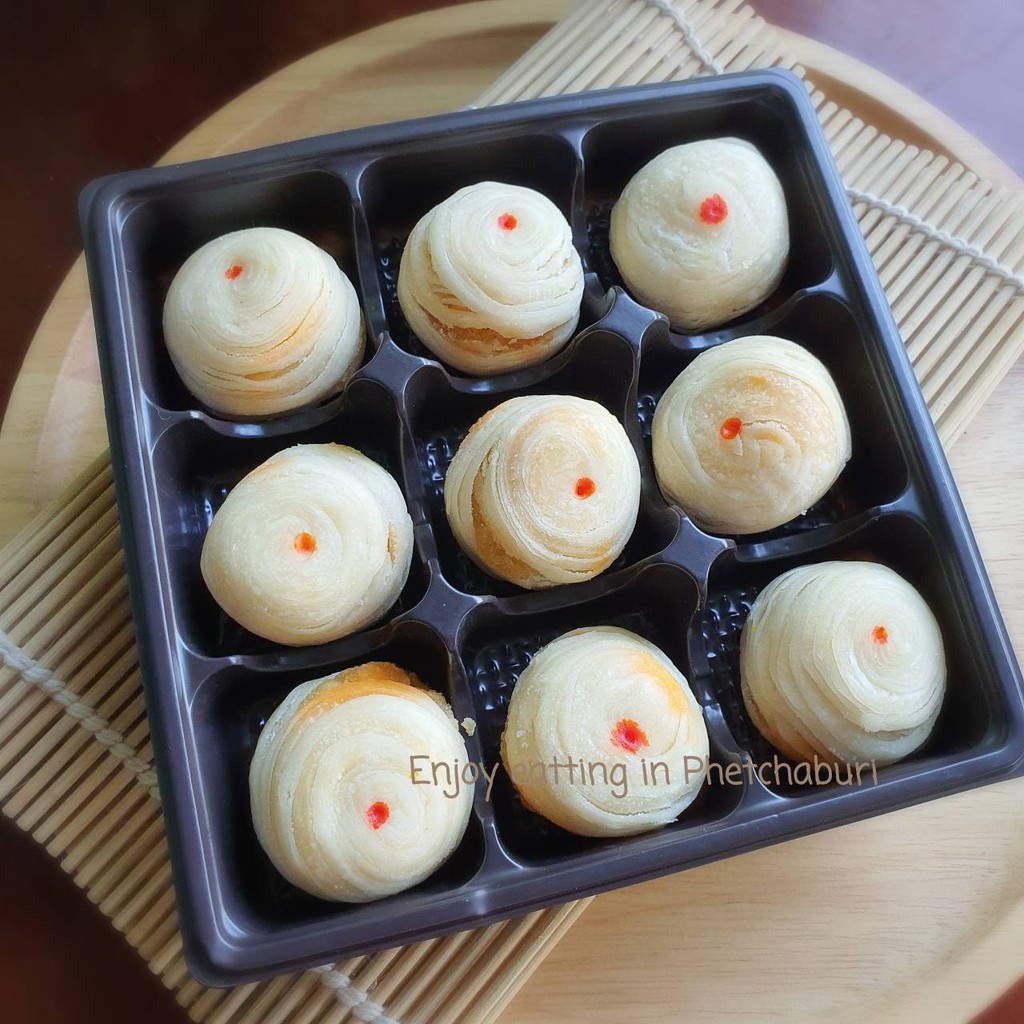 ขนมเปี๊ยะไส้ถั่วไข่เค็มอบควันเทียน ขนมเปี๊ยะท่าย์น้ำ อิสลามทานได้ เจทานได้(เฉพาะบางไส้) เปี๊ยะท่าย์น้ำ - รูปที่ 7