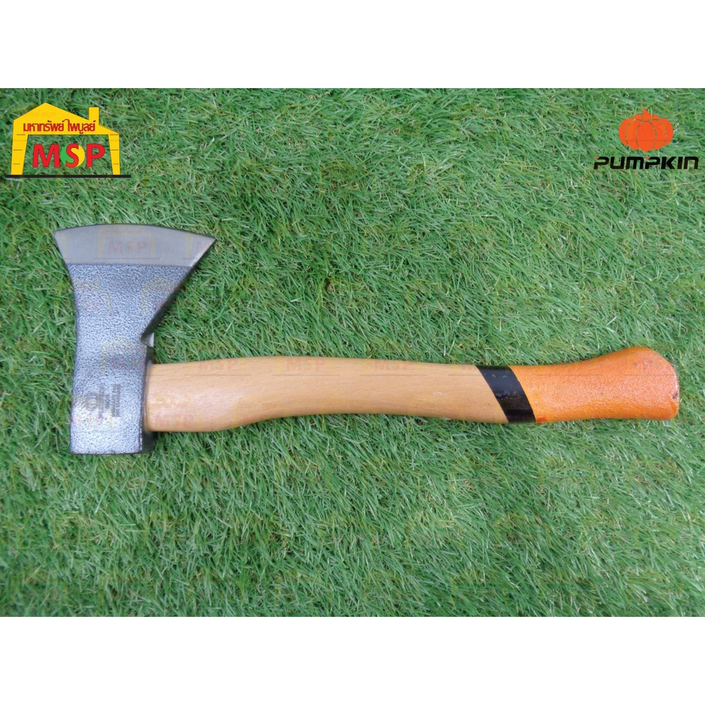 Pumpkin ขวาน drop forged ด้ามไม้ 600g PTT-AW600 #29148