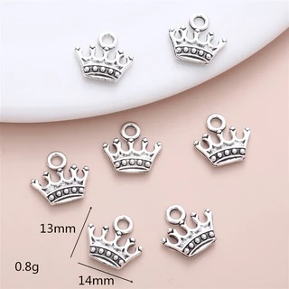 จี้รูปมงกุฎ สไตล์วินเทจ สําหรับทําเครื่องประดับ สร้อยคอ DIY จํานวน 20 ชิ้น ต่อชุด