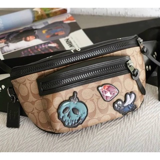 💥DISNEY X COACH TERRAIN BELT BAG IN SIGNATURE CANVAS WITH SNOW WHITE AND THE SEVEN DWARFS PATCHES