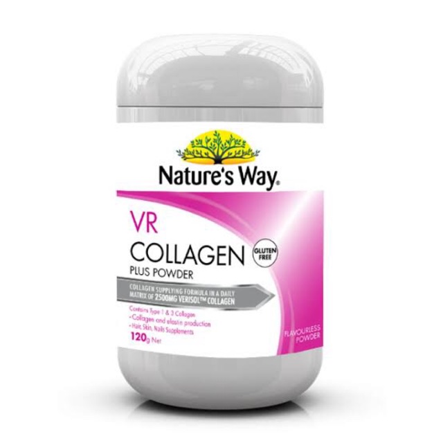 NATURE'S WAY VR COLLAGEN PLUS POWDER 120 g เนเจอร์สเวย์ วีอาร์ คอลลาเจน พลัส แบบผง คอลลาเจนพรีเมียมจ