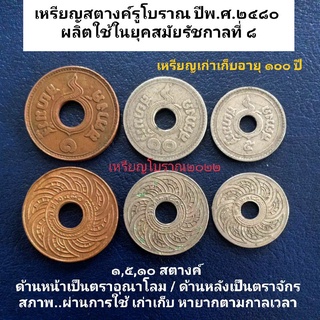 เหรียญสตางค์รู ชุดปีพ.ศ.2480 รัชกาลที่ ๘