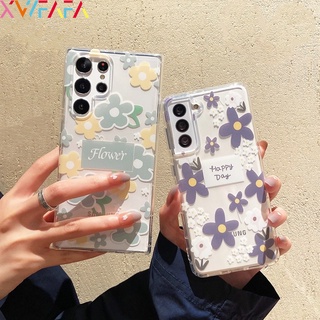 เคสโทรศัพท์มือถือแบบนิ่ม ใส กันกระแทก ลายดอกไม้น่ารัก สําหรับ Samsung A22 M32 M52 A13 A23 A33 A73 5G A12 F12 M12 M23 F23 M33 M53 M51 A51 A71