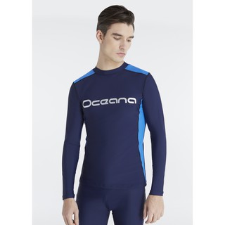 OCEANA SWIMWEAR รหัส 20CPMTOP04 เสื้อว่ายน้ำผู้ชายแขนยาว (รายการนี้เฉพาะเสื้อว่ายน้ำเท่านั้น) มีสกรีนโลโก้ OCEANA