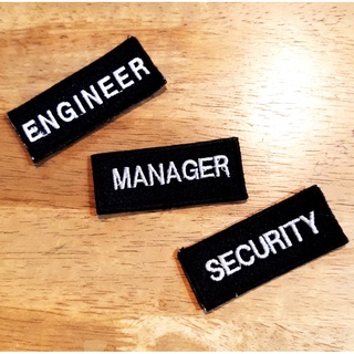 Tec40 Velcro Patch Armband อาร์มตีนตุ๊กแก ENGINEER MANAGER SECURITY Made in THAILAND