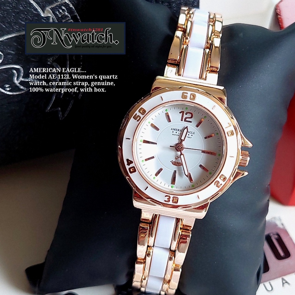 AEGLE รุ่น AE-112L นาฬิกาข้อมือ นาฬิกาแฟชั่น นาฬิกาผู้หญิง ระบบควอทซ์ สายเซรามิก กันน้ำ100% พร้อมกล่อง