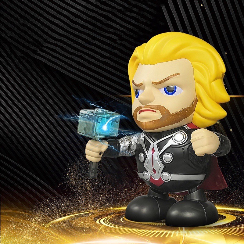 ตุ๊กตาหุ่นยนต์เต้นได้ ตุ๊กตาเทพเจ้าสายฟ้าธอร์ มีเพลง มีไฟ155H