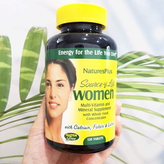 วิตามินรวมและแร่ธาตุรวม Source of Life, Women, Multi-Vitamin and Mineral Supplement, 120 Tablets (Natures Plus®)