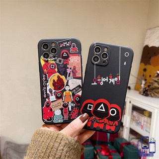 เคส ซิลิโคน Infinix Hot 10 Play Hot 10 Lite 10t 10s 10i S4 9 Pro 11 Plus Infinix Smart 4 5 Pro 3 Plus Infinix Note 8 10 Tencno Spark 5 PRO Squid Game Cartoon Pattern Silicone Shockproof Phone Case