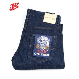 กางเกงยีนส์ ONI DENIM ONI-679KIWAMI 16OZ NATURAL INDIGO MID RISE SPIKE