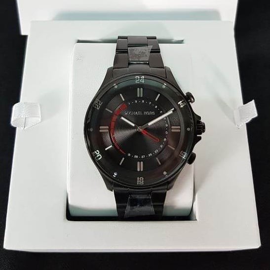 พร้อมส่ง นาฬิกาข้อมือผู้ชาย Michael Kors Access Reid Black IP Hybrid Smartwatch MKT4015