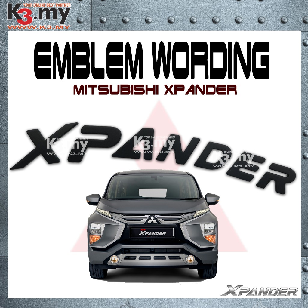 Mitsubishi Xpander Top Logo Letter 三维 Emblem สีแดง