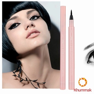 Khummak อายไลเนอร์บางเฉียบ กันน้ำและกันเหงื่อ สีดำ  เส้นเรียบ แห้งเร็ว  Slim eyeliner