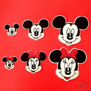 ☸ Mickey Mouse Patch ☸ 1Pc Disney Mickey &amp; Minnie Diy Sew on Iron on Badges Patches