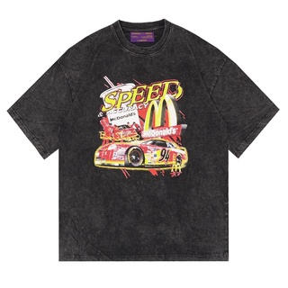 เสื้อยืดคอกลมเสื้อยืด Nascar X MCDONALS โอเวอร์ไซซ์S-5XL